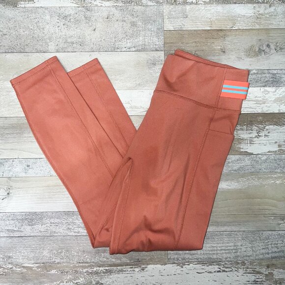 NWT Fabletics High Waisted Motion365 7/8 Leggings Rust Size L - Picture 3 of 7